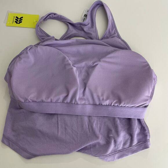 All In Motion Rib Racerback Crop Tank Top Size Large - Picture 2 of 8